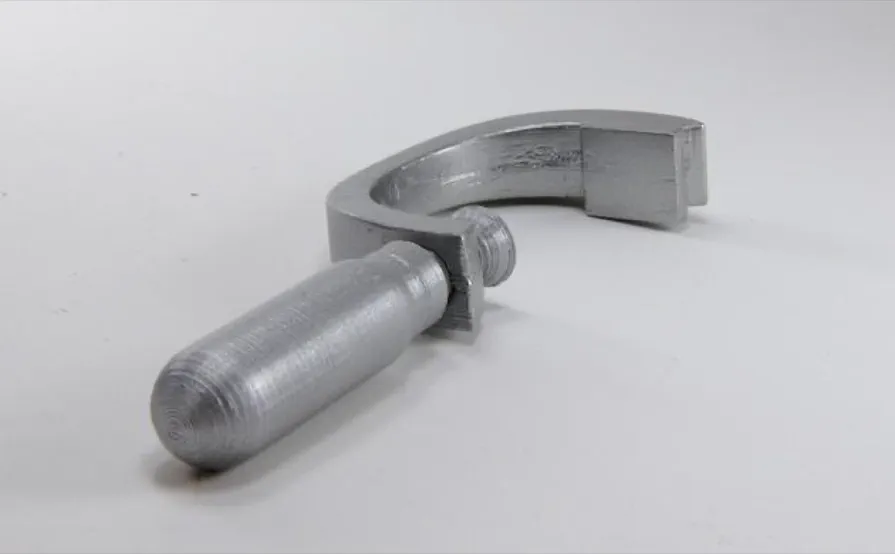 Chrome-plated screw clamp in PLA