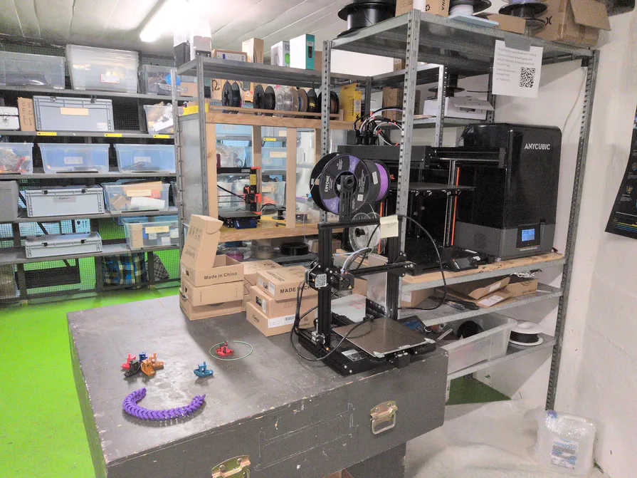 The 3D printing corner at Starship Factory